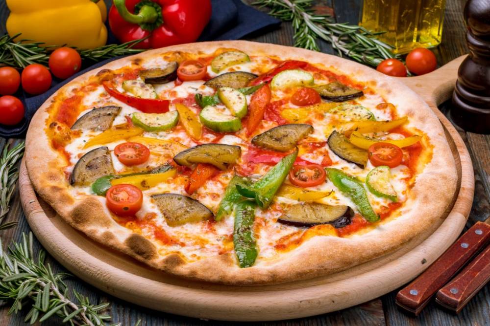 Pizza végétarienne à Saint-Pair-sur-Mer